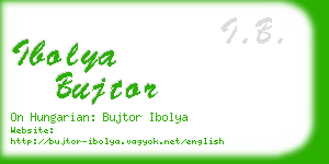 ibolya bujtor business card